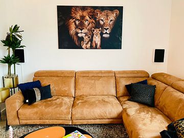 Kundenfoto: Löwenfamilie mit 2 Jungtieren