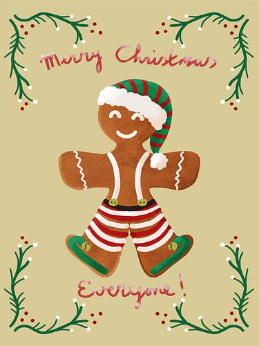 Gingerbread Christmas elf by Linda van Moerkerken