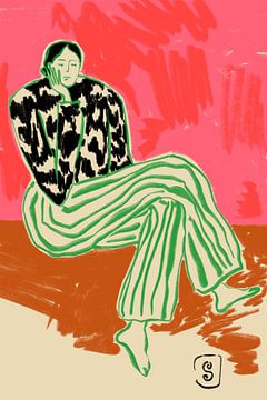 Kalm Vrouwenportret van Sandra Poliakov