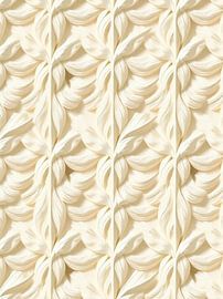 Sublime relief de pétales d'ivoire : Motif floral abstrait 3D sculptural sans couture