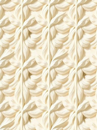 Subliem Ivory bloemblaadjes reliëf: Naadloos Abstract 3D Sculpturaal Bloempatroon van Artistic