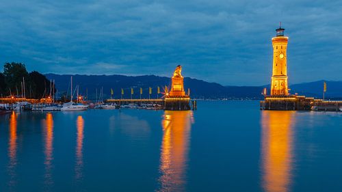 Evening in Lindau, Lake Constance, Bavaria, Germany