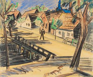 Max Pechstein, Große Mühlenbrücke (Leba), 1921