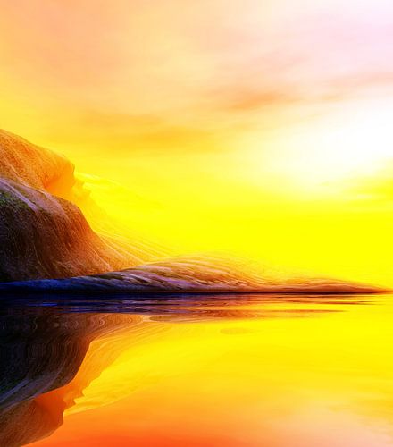 Zonsondergang in de bergen