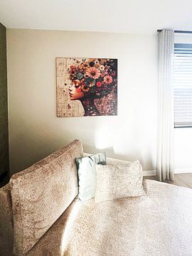 Klantfoto: Kleurrijk Boom Schilderij | Eternal Spring Magic van Blikvanger Schilderijen