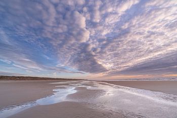 Coucher de soleil sur la plage de Schoorl