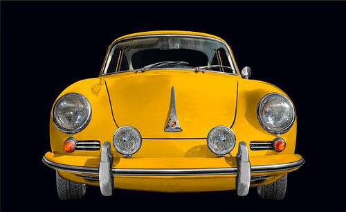Porsche 356 C in orignal color yellow