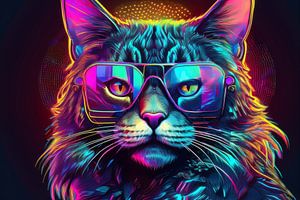 Katze mit Sonnenbrille