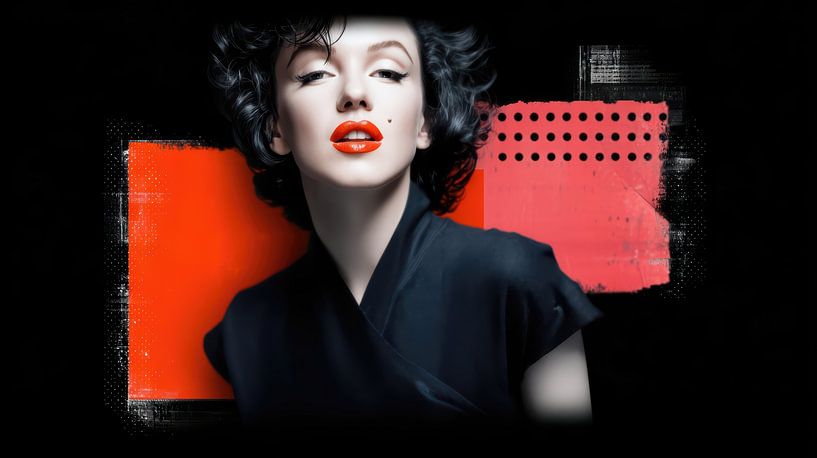 Ikonische Verführung – Moderne Pop-Art Hommage von Klaus Tesching - Art-AI