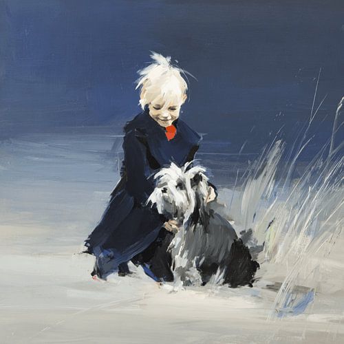 Tender Dog Love in Winter Wonderland