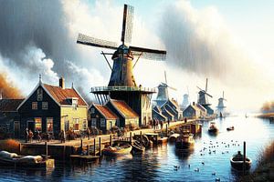 Zaanse Schans Mühlen Niederlande