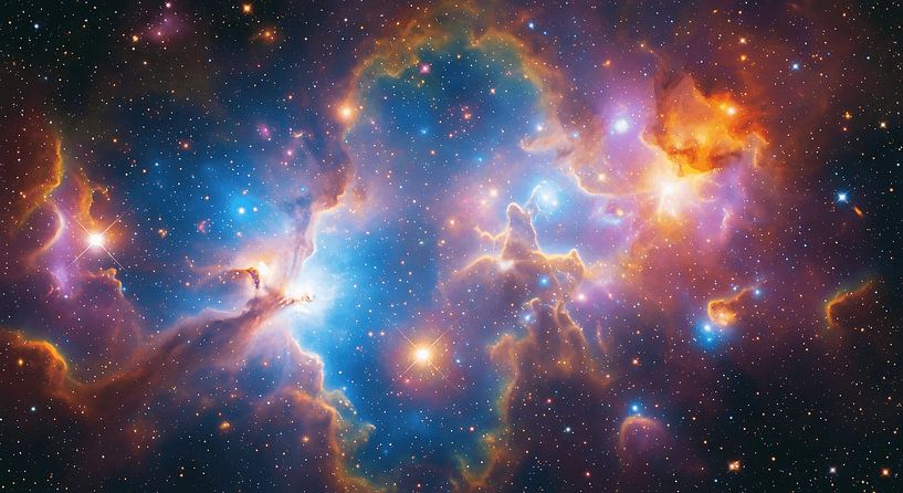 The Great Cosmic Cavern blue stars by DPramana