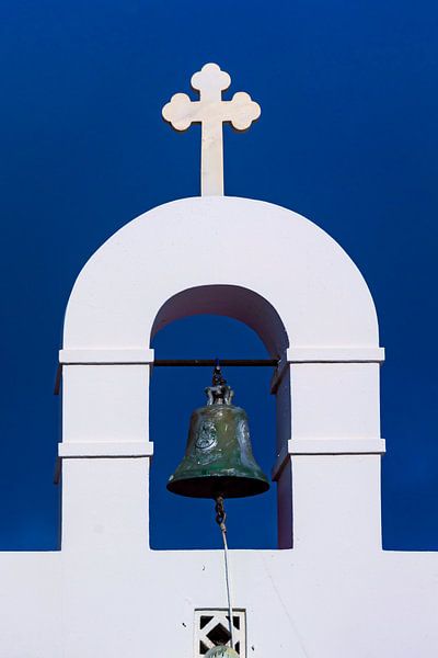 Kerkklokken op Mykonos, Griekenland van Adelheid Smitt
