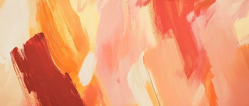 Abstraction colorée dans des tons chauds