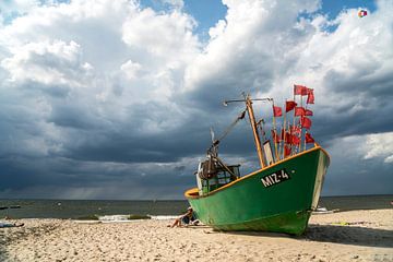 Oostzeestrand van Misdroy / Miedzyzdroje, Polen van Peter Schickert