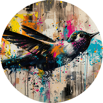 Schilderij Kleurrijke Kolibrie