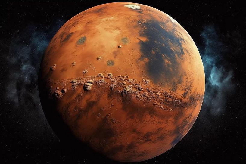 Strahlender Mars in der kosmischen Tiefe von Vythryd Arts