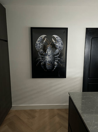 Homard (n° 5) en bleu de Delft, homard, homard artistique - à l'exclusion du n° 5