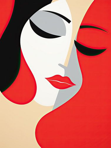 Abstract female face