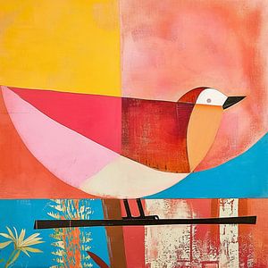 Farbsymphonie eines heiteren Vogels