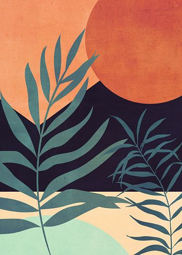 Abstrakte Kunst Tropische Blätter