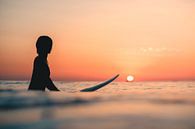 Surfen im Sonnenuntergang, Domburg von Andy Troy Miniaturansicht