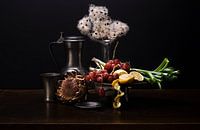 Still life with fruit vegetables historical
