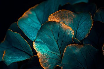 Leuchtende Blätter im Dunkeln von Poster Art Shop
