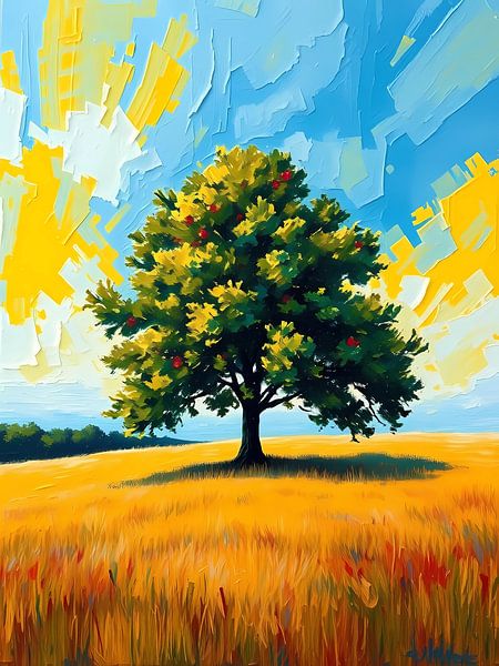 Golden Field Sentinel by Artistic