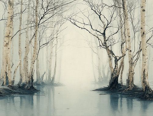 Birch Silence | Mist in Teal