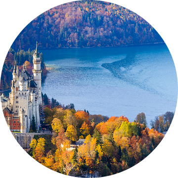 Herfst bij het kasteel Neuschwanstein