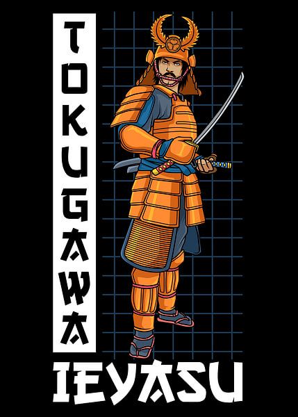 Tokugawa Ieyasu in goldener Rüstung von Pixelbull Design
