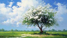 Blumenbaum Ölgemälde Panorama von TheXclusive Art