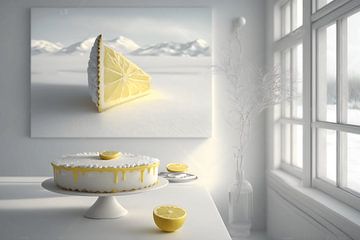 Een heerlijke romige citroen cheesecake. van Karina Brouwer