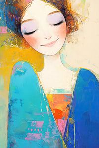 Painting Femme | Dreamy Blue Serenity
