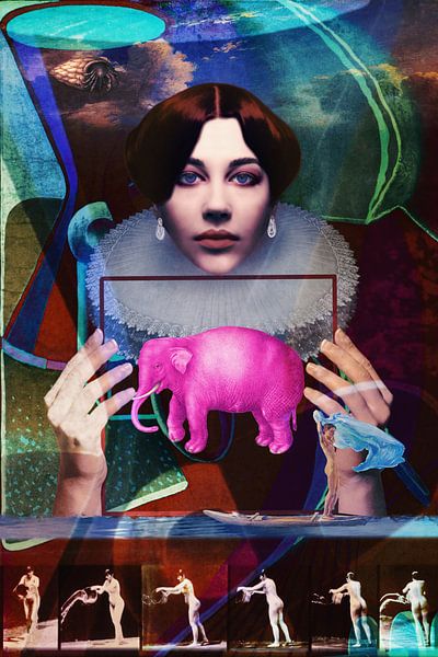 Freyda, befreie deinen Geist (4er-Serie); rostbraun, aqua, moosgrün, hellrosa von Blikstjinder by Betty J