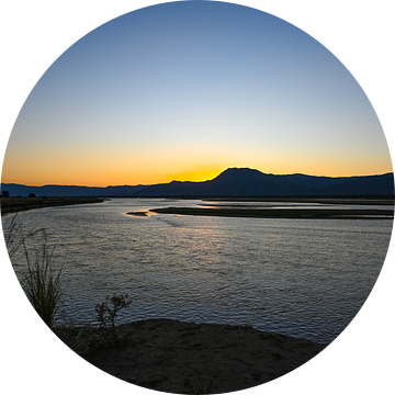 Zonsondergang op de Zambezi rivier