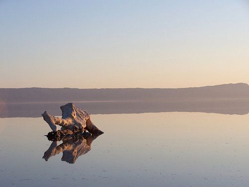 Chott El Jerid. Désert de sel après une pluie.
