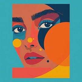 Two-part colour portrait