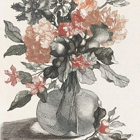 Vase en verre avec fleurs - vers 1688 sur Het Archief