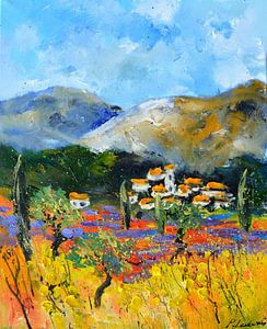 Lavendel und Poppies in der Provence