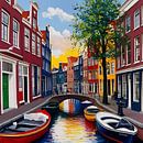 Paintings Utrecht - Boat on canal 1.1 by ComfortQ thumbnail
