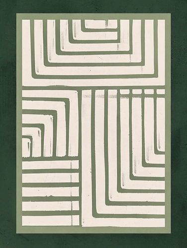 modern art abstract green japandi 5