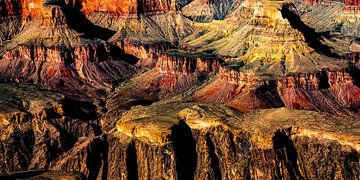 Natuurlijk wonder ravijn en rotsformaties Grand Canyon National Park in Arizona USA van Dieter Walther