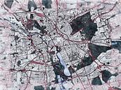 Kaart van Hannover in de stijl 'White Winter' van Maporia thumbnail