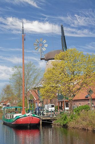 Kanaal van Fehn in de streek van Fehn, Oost-Friesland