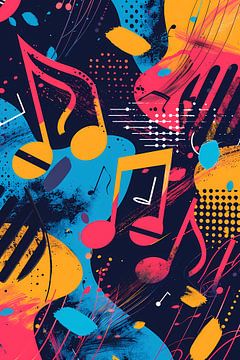 Abstract Music Explosion in Colour by Imperial Art House