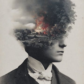 Digitale Kunst Fragmente des Krieges, Sehnsucht nach Frieden von Aden Pink Galerry