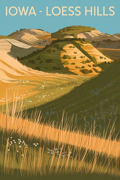 Iowa - Loess Hills by Poster Art Shop