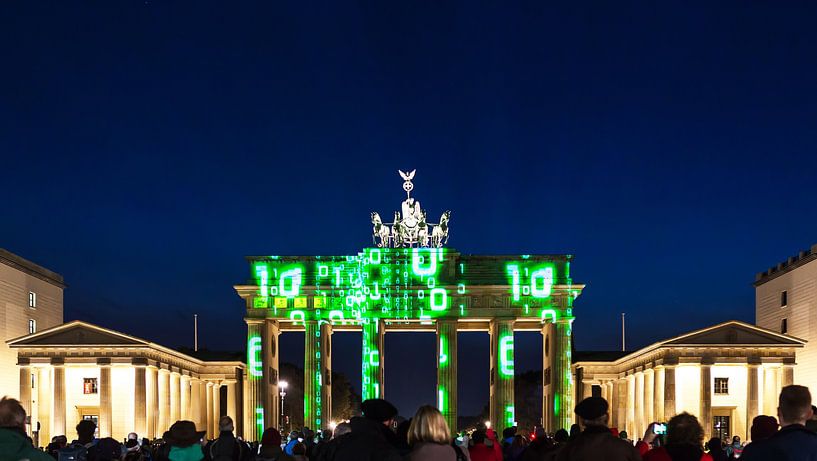 La Porte de Brandebourg de Berlin sous un éclairage particulier par Frank Herrmann